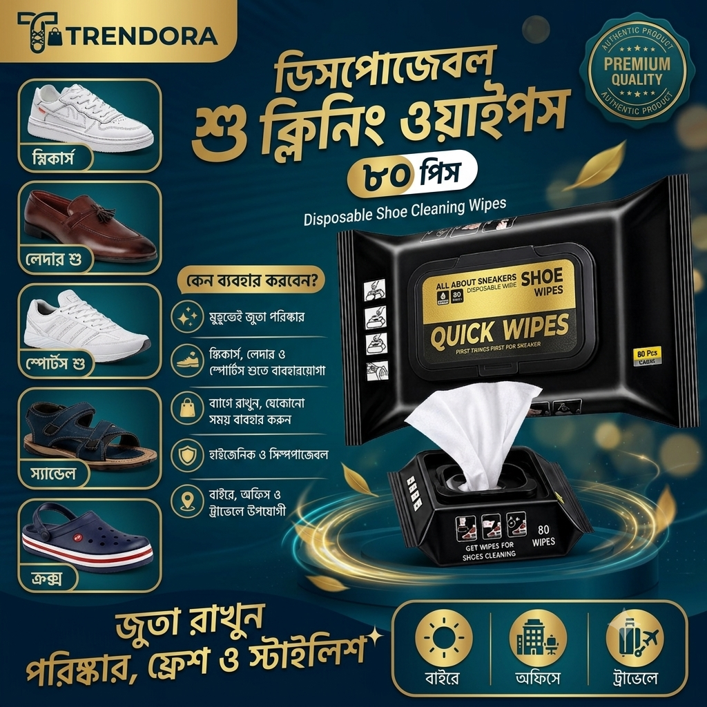 Disposable Shoe Cleaning Wipes ( 80 Pcs)